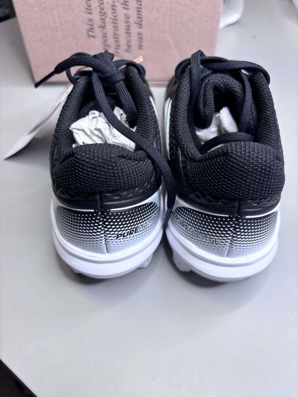 Adidas PureHustle 2 MD Baseball/Softball Cleats - Black/White size 5.5 - Picture 3 of 5